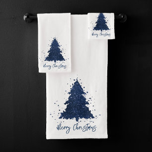 Moody Joyeux Noël   Classy Dark Navy Blue Tree