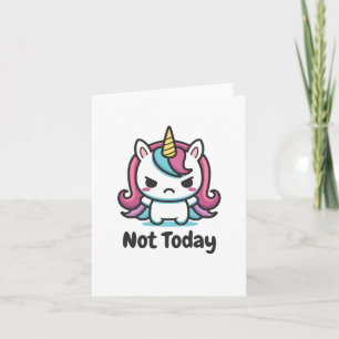 Moody Kawaii Unicorn Benutzerdefinierter Text Karte
