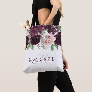 Moody Leidenschaft   Dramatisch Lila Wein Blumen C Tasche