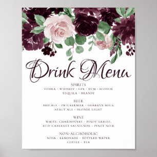 Moody Leidenschaften   Dramatische lila Weintrinkk Poster