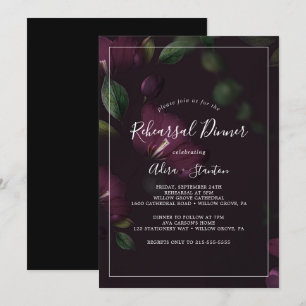 Moody Lila Blooms Muster Probe Dinner Einladung