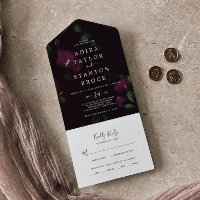 Moody Lila Blooms | Schwarze Musterhochzeit