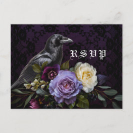 Moody Lila Gothic Garden | Crow-UAWG-Postkarte Postkarte