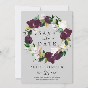 Moody Lila Gray Ankündigung Datum freihalten Card
