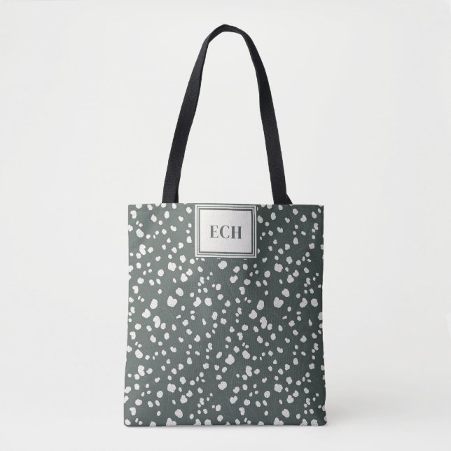 Moody Lunaria Silver Dollar Pattern Personalized Tasche (Vorderseite)
