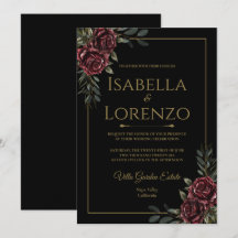 Moody Luxury Suite Wedding Invitations