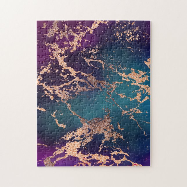Moody Marble | Deep Luxe Lila Aquamarine Rose Gold (Vertikal)