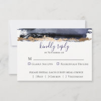 Moody Midnight Wedding RSVP Card