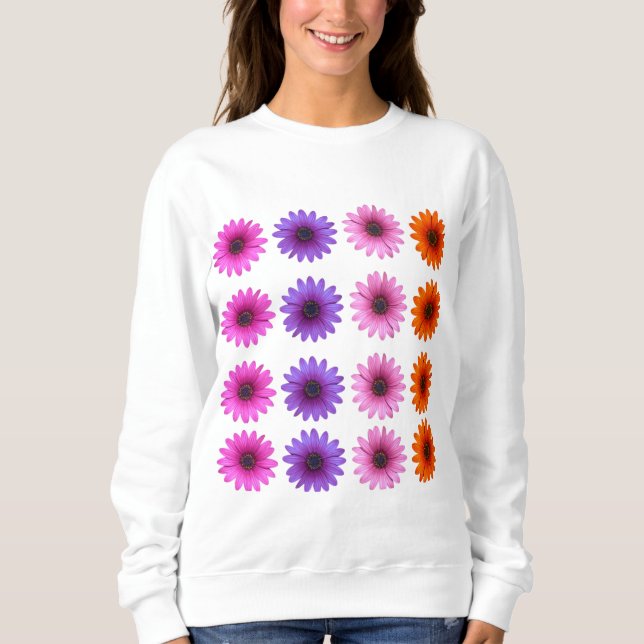 Moody Modern Winter Botanische Weihnachten Lila Sweatshirt (Vorderseite)
