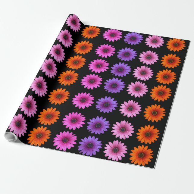 Moody Modern Winter Botanische Weihnachtsblume Geschenkpapier (Ungerollt)