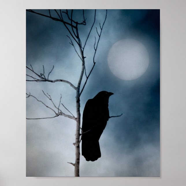 Moody Moon and Crow Poster (Vorne)