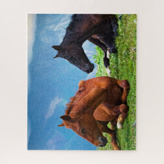 Moody Mountain Horses: Ein Fine-Art-Reise-Puzzle.