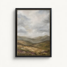 Moody Mountain Valley Wildblumenposter