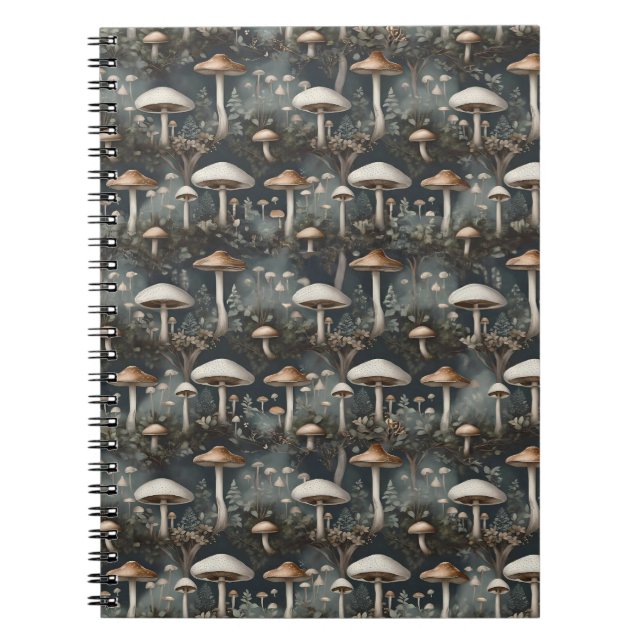 Moody Mushroom Forest Notizblock (Vorderseite)