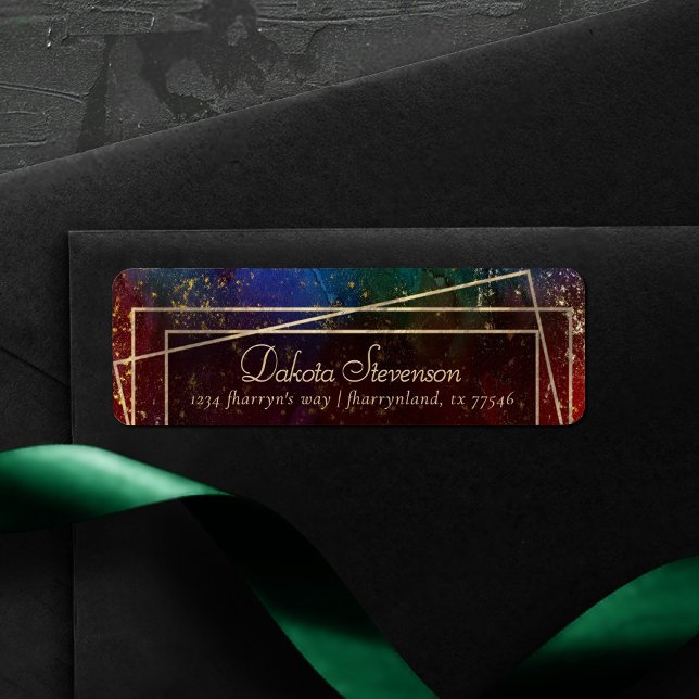 Moody Ombre | Dark Jewel Tone Gold Frame Address (Von Creator hochgeladen)