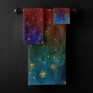 Moody Ombre Psychedélique Grunge Gold Stardust