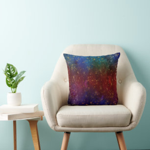 Moody Ombre   Psychedelische Grunge Gold Stardust Kissen