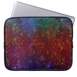 Moody Ombre   Psychedelische Grunge Gold Stardust Laptopschutzhülle