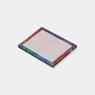 Moody Ombre   Psychedelische Grunge Gold Stardust Post-it Klebezettel