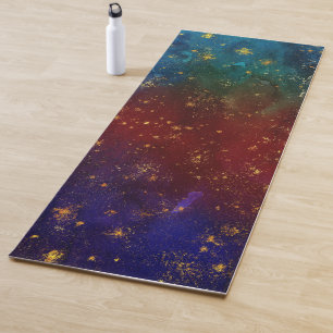 Moody Ombre   Psychedelische Grunge Gold Stardust Yogamatte