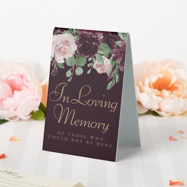 Moody Passion | Lila Weindenkmal Tischaufsteller (In Situ (Hochzeit))