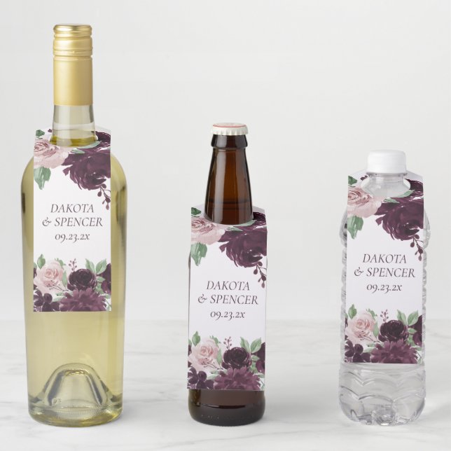 Moody Passions | Dramatisch Lila Rose Flaschenanhänger (Beispiel)