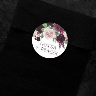 Moody Passions Dramatisch Lila Rose Runder Aufkleber