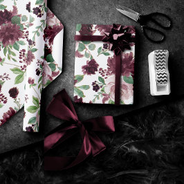 Moody Passions | Dramatisches Muster für Lila Rose Geschenkpapier