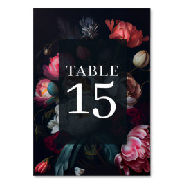 Moody Peony Painterly Tischnummer