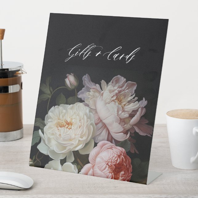 Moody Peony Rose Blumengeschenke und Karten Sockelschild (In Situ)