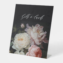 Moody Peony Rose Blumengeschenke und Karten Sockelschild