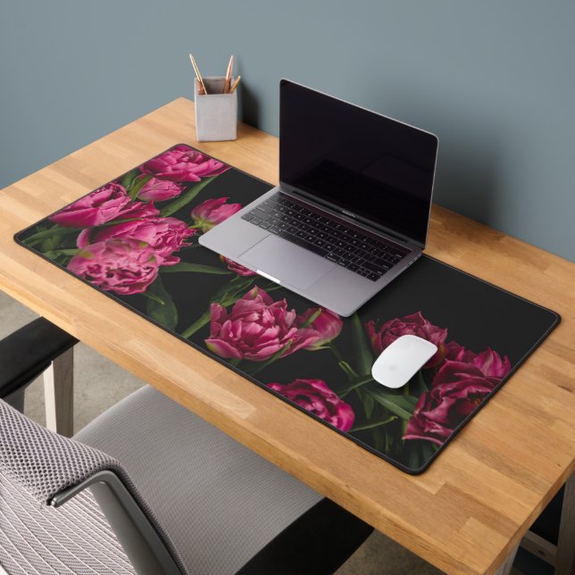 Moody pink tulips, art photo schreibtischunterlage (Büro 2)