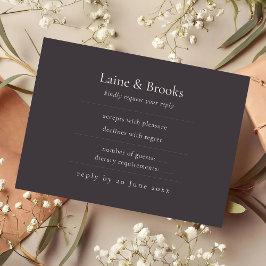 Moody RSVP Card | Minimal Elegant Wedding Karte