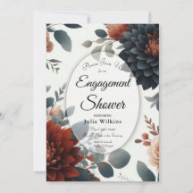 Moody Rustic Fall Florals Verlobung Dusche