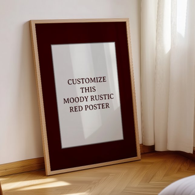 Moody Rustic Red Custom Poster Zitat Weihnachten (Von Creator hochgeladen)