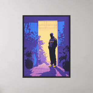 Moody Silhouette Wall Art - Moderne Ästhetik Leinwanddruck