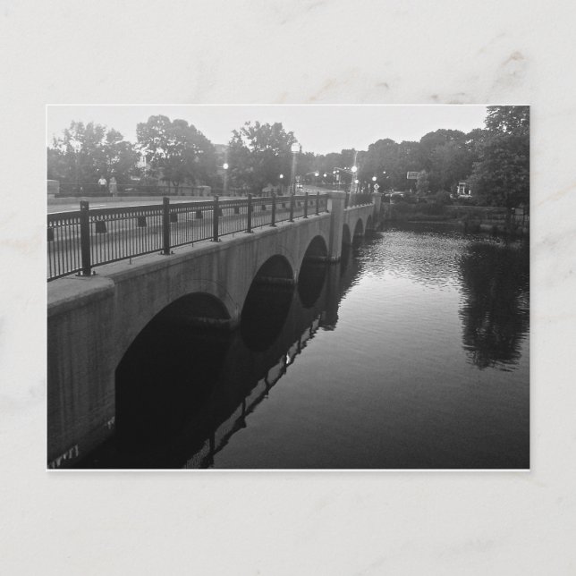 Moody St Bridge Waltham Ma Postkarte (Vorderseite)