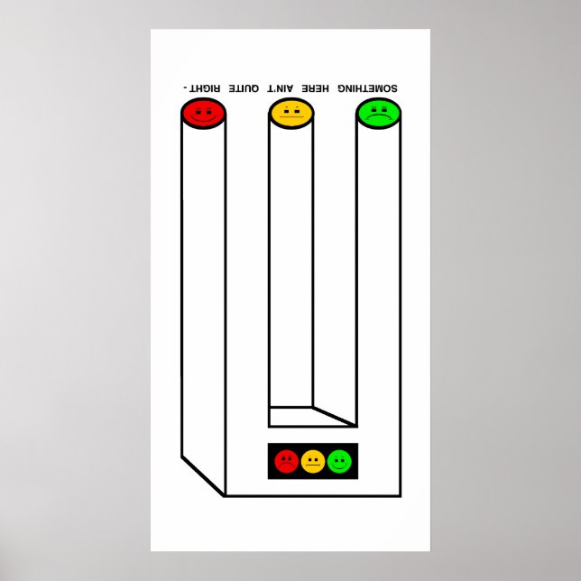 Moody Stoplight Blivet mit Caption Poster (Vorne)