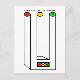 Moody Stoplight Blivet mit Caption Postkarte