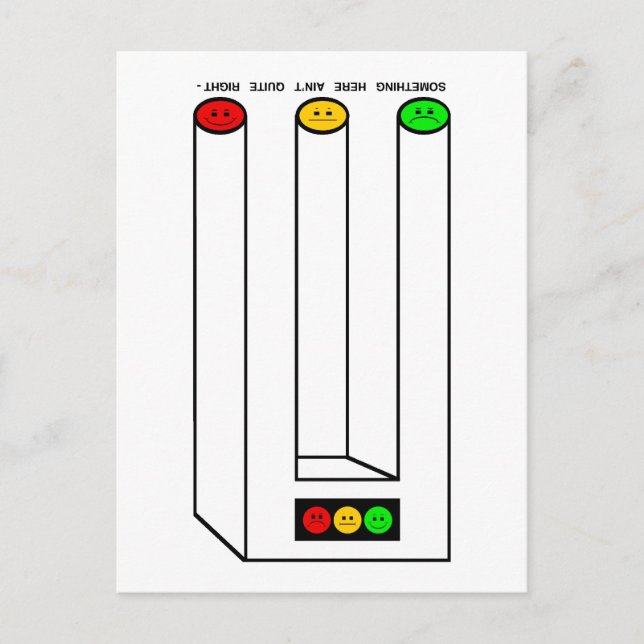 Moody Stoplight Blivet mit Caption Postkarte (Vorderseite)
