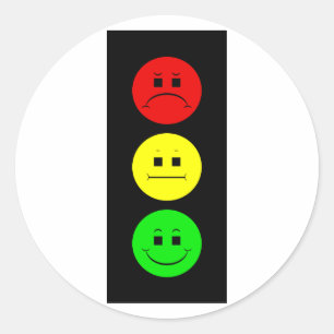 Moody Stoplight Runder Aufkleber