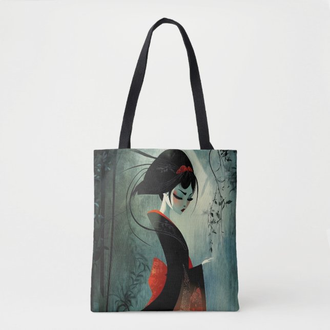 Moody Thoughful Anime Girl Tasche (Vorderseite)