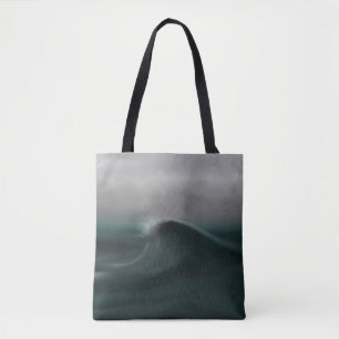 Moody tiefe grüne Welle im Sturm Tasche