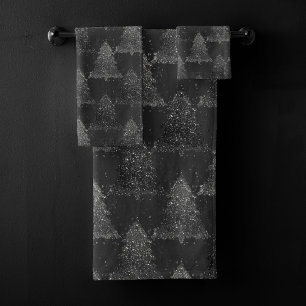 Moody Tree Motif Noël noir argenté Onyx