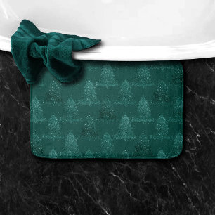 Moody Tree Pattern   Dark Midnight Aquamarin Chris Badematte