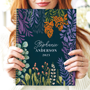 Moody Tropical Botanical Floral Individuelle Name Planer