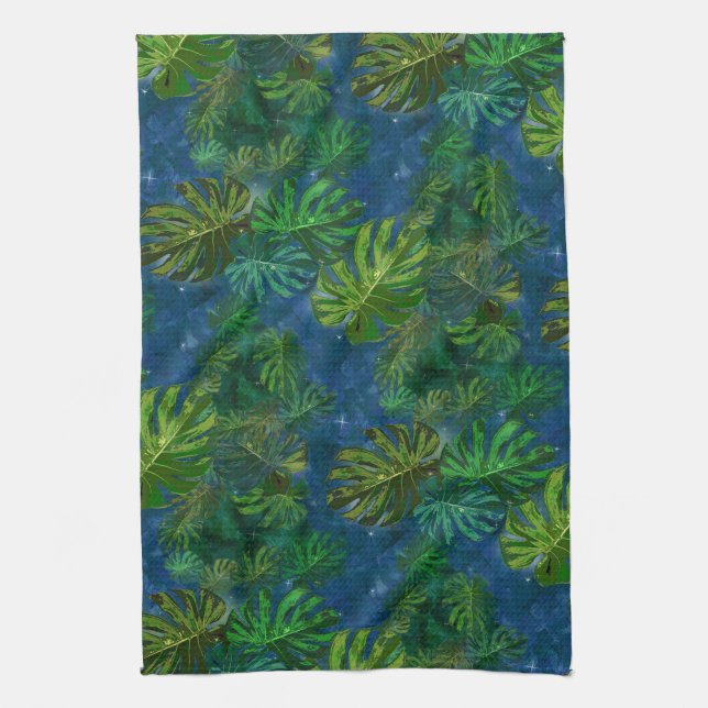 Moody Tropical Night Kitchen Handtücher (Vertikal)