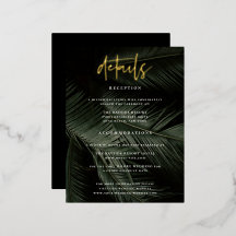 Moody Tropics Wedding Details - Eintrittskarte