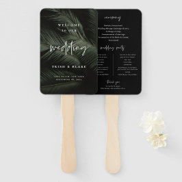 Moody Tropics Wedding Program Fächer