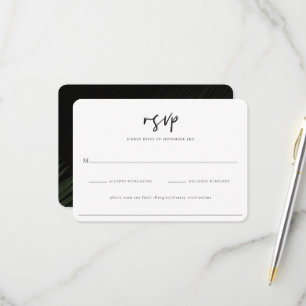 Moody Tropics Wedding RSVP Card Karte